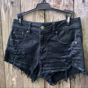 Black American Eagle jeans shorts